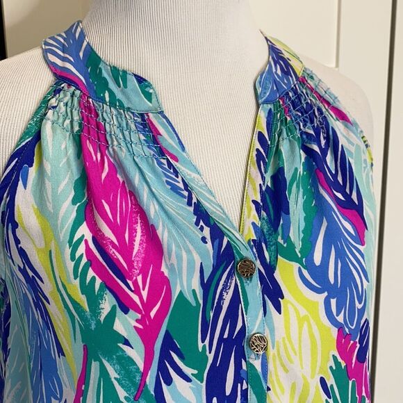 Lilly Pulitzer Bailey Sleeveless Top Light as a Feather XS - Picture 2 of 6